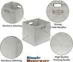 SIMPLE HOUSEWARE 13-Inch Collapsible Fabric Cube Storage Bin - Image 5