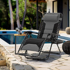 MFSTUDIO Padded Zero Gravity Chair Set of 2, Folding Patio Lounge Recliner - Image 2