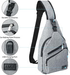 AMJ Crossbody Sling Bag Men Women, Casual Shoulder Backpack, Chest Daypack - Image 3