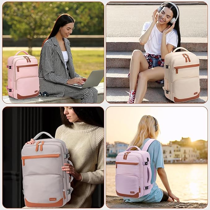 50L Travel Backpack with USB Charging Port, Water-Resistant Carry On Backpack - Image 6