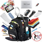 18.4 Laptop Backpack for unisex, 55L Extra Large Gaming Laptops Backpack - Image 4