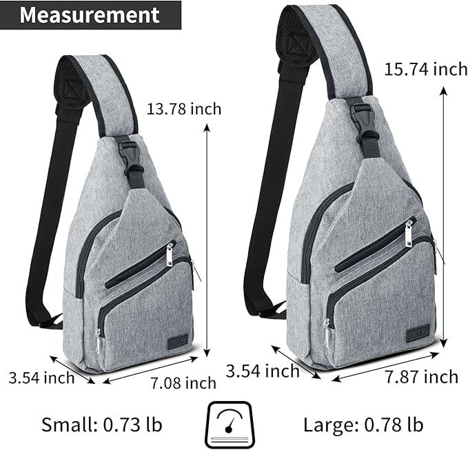 AMJ Crossbody Sling Bag Men Women, Casual Shoulder Backpack, Chest Daypack - Image 2