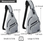 AMJ Crossbody Sling Bag Men Women, Casual Shoulder Backpack, Chest Daypack - Image 2