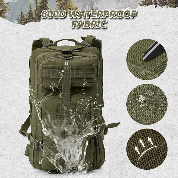 Small Military Tactical Backpack, 30L Tactical Assault Bag - Image 4