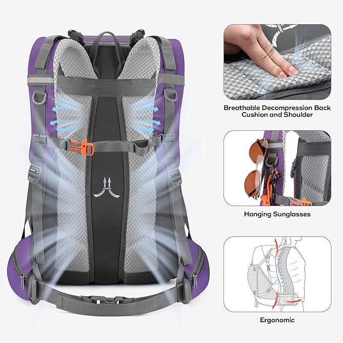 Maelstrom Hiking Backpack, Camping Backpack, 40L Waterproof Hiking Daypack - Image 5