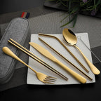 DEVICO Portable Utensils, Travel Camping Cutlery Set, 8-Piece including Knife - Image 6