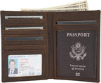 Polare Luxury RFID Blocking Leather Passport Holder Travel Wallet - Image 2