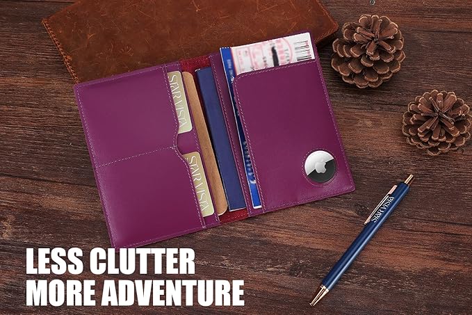 STAR VISTA Albatross Leather Travel Passport Holder, Minimalist Design - Image 6