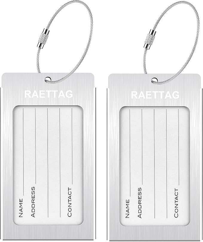 Luggage Tags Metal Suitcase Tags Travel Bag ID Identifier Luggage Tag by WeBravery