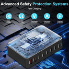500W USB C Fast Charger Block, 8 Port USB Charging Station, GaN Ⅲ Pro Double - Image 5