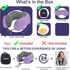 napfun Neck Pillow for Traveling, Upgraded Travel Neck Pillow for Airplane 100% - Image 6