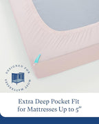 PurComfy Supersoft Pack and Play Sheets Fitted, Premium Bamboo Viscose Mini - Image 4