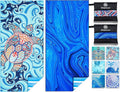 2 Pack Microfiber Lightweight Beach Towel Sand Free Quick Dry Absorbent Thin by WIDDONEN