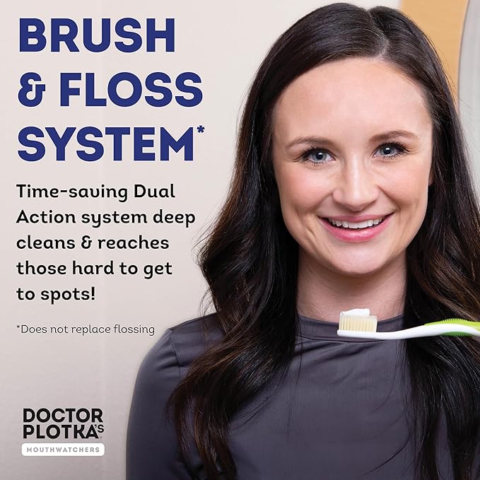 MOUTHWATCHERS Soft Flossing Toothbrushes, Value Pack of 4, Manual Toothbrush - Image 3