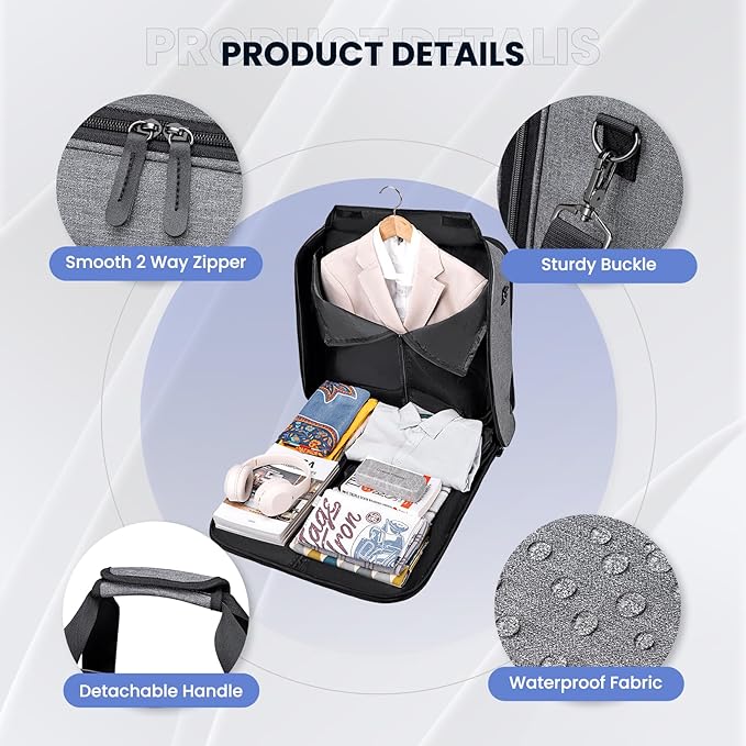 Garment Bags for Travel, Double Layered Carry on Garment Bag - Image 5