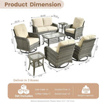 HOOOWOOO Patio Furniture Set, 8 Pieces Outdoor Conversation Set, All Weather - Image 7