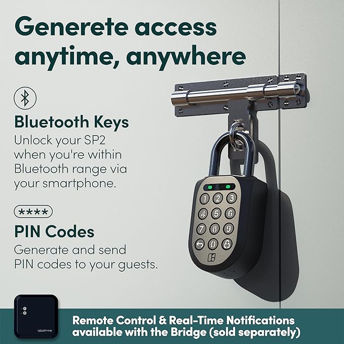 igloohome New Smart Padlock 2 2-Pack, The Toughest Smart Padlock – Generate - Image 2