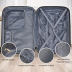 LARVENDER Luggage Sets 5 Piece Hardside Expandable Suitcase - Image 5