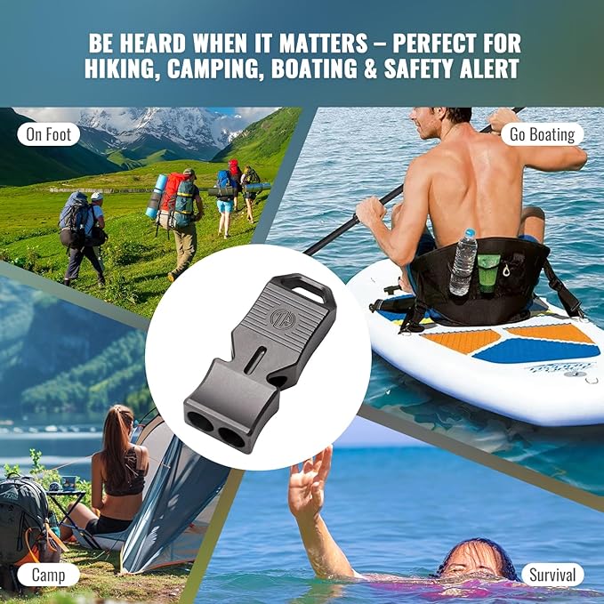 TACRAY Titanium Emergency Survival Whistle, Portable Necklace Whistle, Loud - Image 7