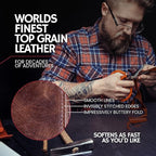 BULL GUARD Best Leather Men's RFID Trifold Wallet - Image 6