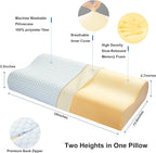 Anvo Memory Foam Pillow, Neck Contour Cervical Orthopedic Bed Pillow - Image 3