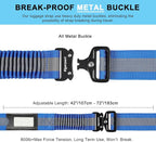 Vigorport Luggage Straps for Suitcases 2 Pack, Heavy Duty Metal Buckle Luggage - Image 3