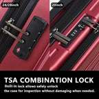 TydeCkare 2pcs 20/28" Luggage Set Lightweight HardShell, Only 20 Inch Carry On - Image 4