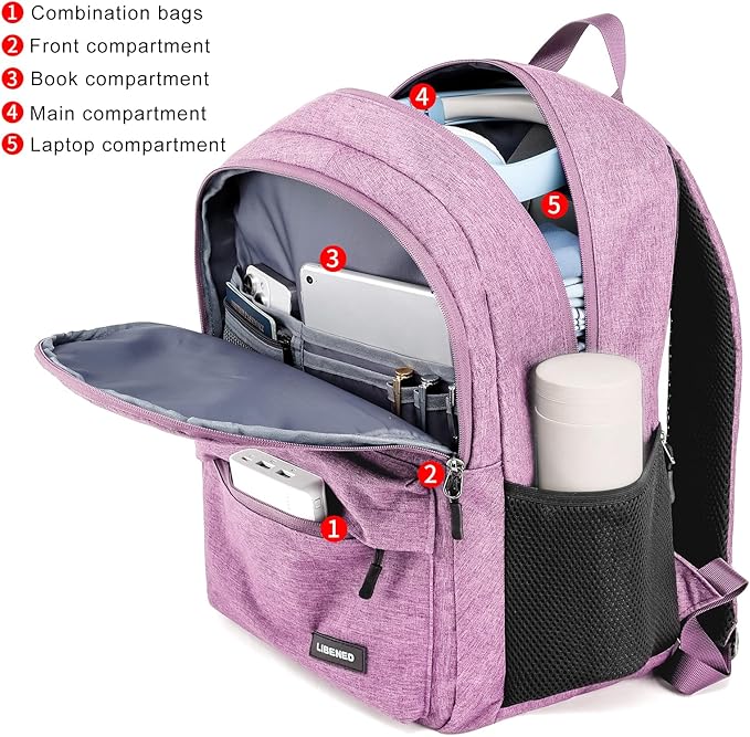 School Backpack for Teen Girls, Cute College Backpacks for Women Students - Image 2