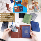 Melsbrinna Premium Leather Passport Holder Covers Case, Waterproof Rfid - Image 6