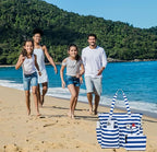 LEDAOU Large Beach Tote Bag Women Waterproof Sandproof Zipper Beach Tote Bag - Image 7