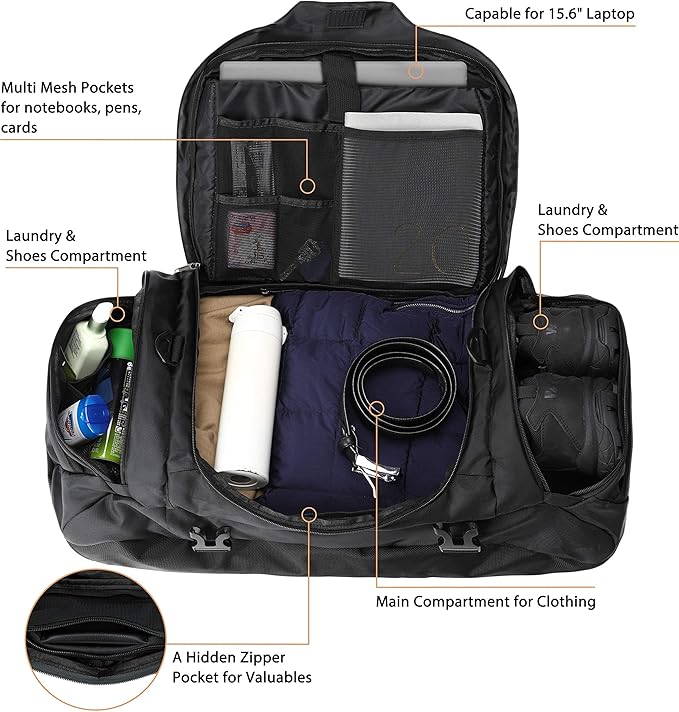 Ubon Large Duffel Bag Weekender Bags - Image 3