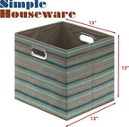 SIMPLE HOUSEWARE 13-Inch Collapsible Fabric Cube Storage Bin - Image 6