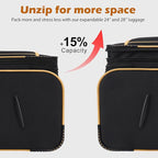 Coolife Luggage 5 Piece Set Suitcase Expandable TSA lock spinner softshell - Image 3