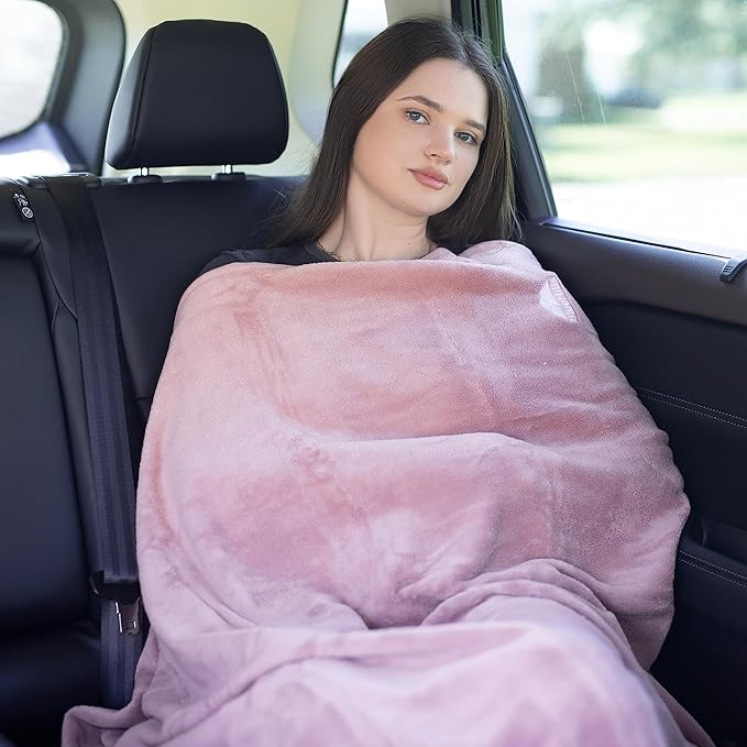 BlueHills Premium Soft Long Travel Blanket Pillow - Image 4