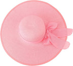 DRESHOW Beach Hats for Women Big Straw Wide Brim Summer Hat Floppy Foldable - Image 5
