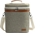 ZORMY 3 Bottle Insulated Wine Tote Cooler Bag, Portable Carrier - Image 3