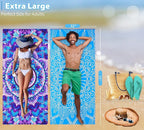 4 Pack Microfiber Thin Lightweight Beach Towel Oversized 71x32 Extra Large Sand - Image 3