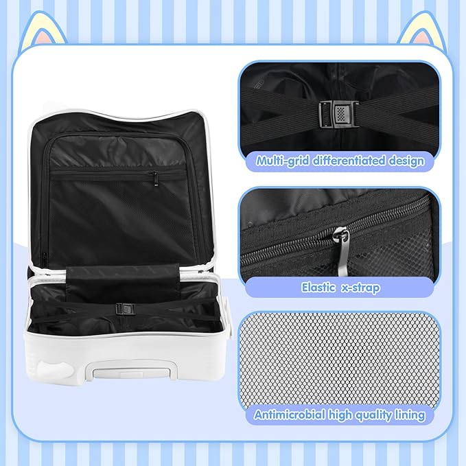smilesun 20" Ride-On Travel Suitcase - Image 6