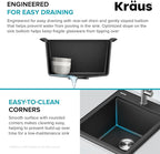 KRAUS Bellucci 18-inch Granite Workstation Drop In Top Mount Single Bowl - Image 11