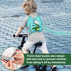 Accmor Toddler Harness Leash+ Anti Lost Wrist Link, Cute Dinosaur Kids Harness - Image 6