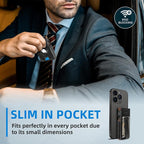 Airtag Wallet for Men, with Money Clip 10 Cards Metal Case Smart Slim Pop Up - Image 6