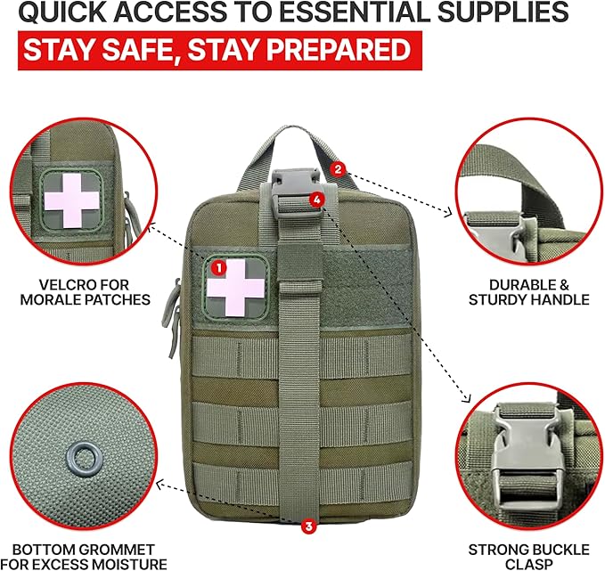 MOLLE Rip Away EMT First Aid IFAK Pouch Medical Empty Bag - Image 3
