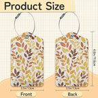 Hello Fall Luggage Tag for Suitcase, Autumn Leaves Design - Image 3