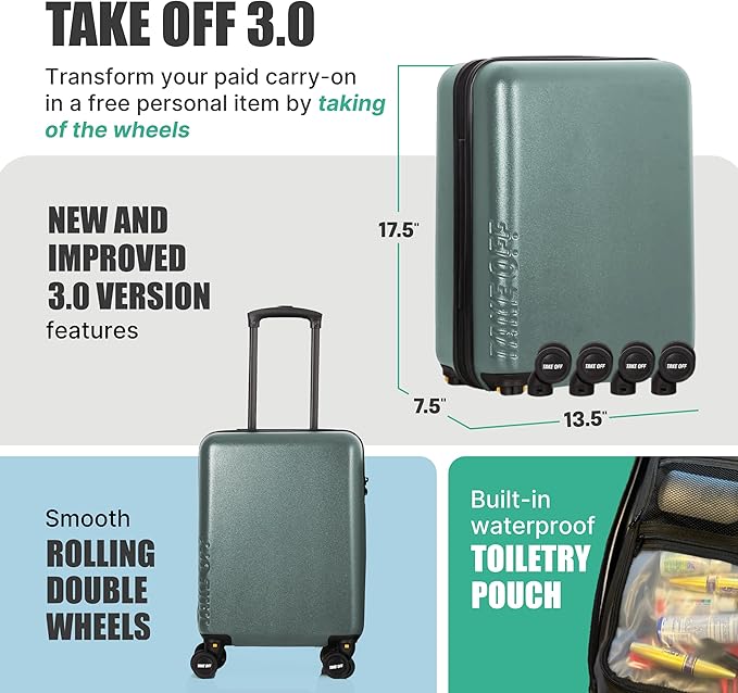 Take OFF Luggage Personal Item 3.0 – 18x14x8 Underseat Carry On - Image 2