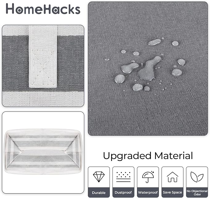 HomeHacks Laundry Basket, 100L Each Waterproof, Freestanding Laundry Hamper - Image 5
