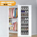 Over The Door Shoe Organizer Storage Fit 16-24 Pairs Hanging Shoe Rack Organiser - Image 2
