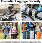 2 Pack Luggage Straps, Adjustable Cute Printing - Image 2