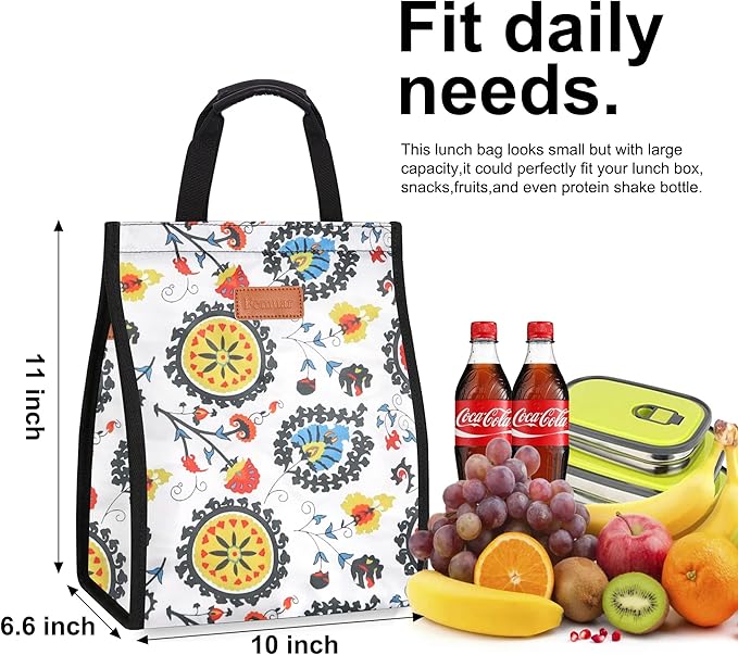 Lunch Bags for Women Insulated Reusable Lunch Tote - Image 2