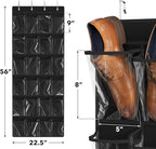 Simple Houseware 24 Pockets Large Clear Pockets Over The Door Hanging Shoe - Image 2