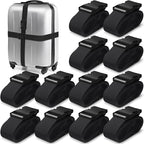 Eccliy 12 Pack Luggage Straps Suitcase Belts Wide Adjustable Packing Straps by Eccliy